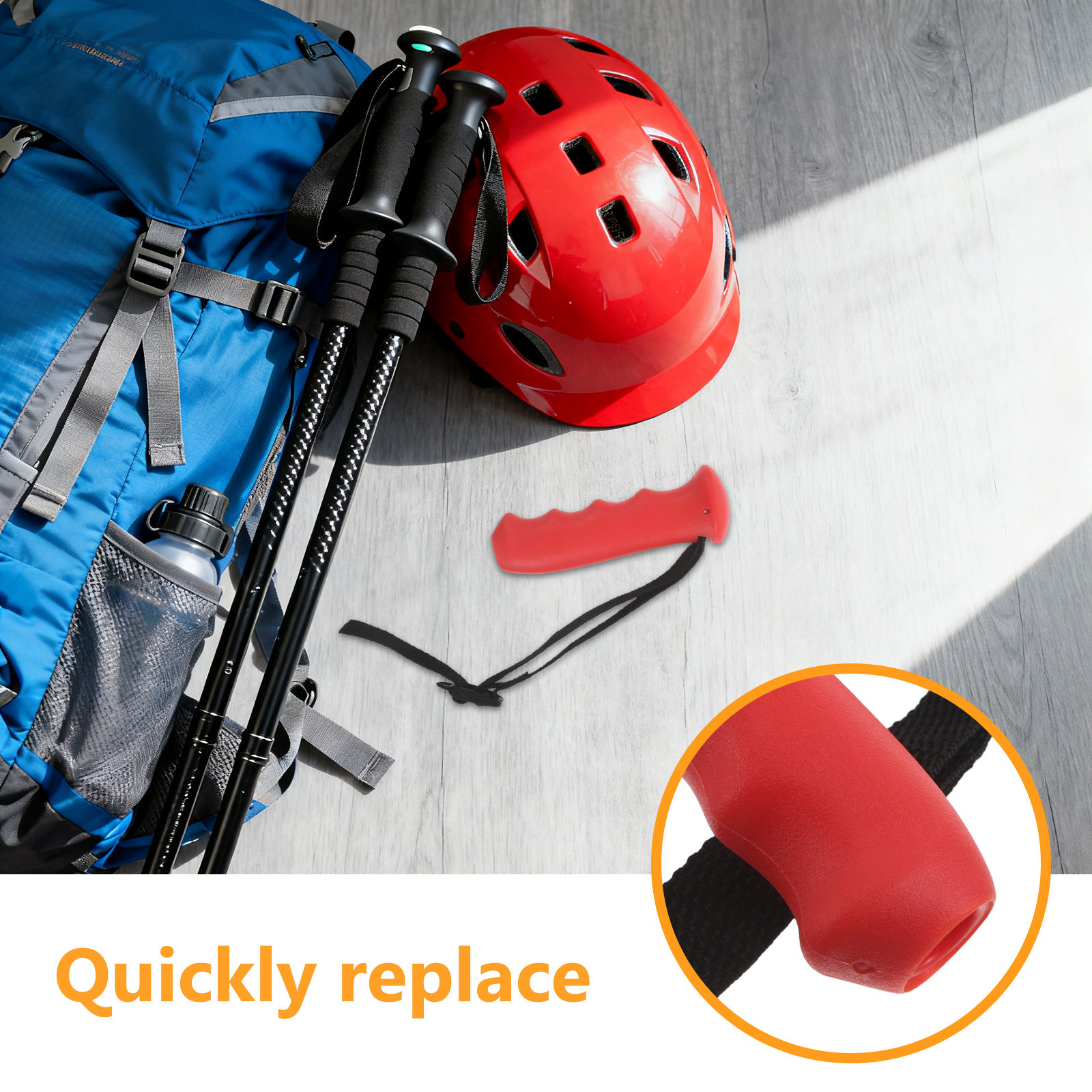 Red Cane Handle Grip Replaceme - Outdoor Sport Climbing Gear recension och pris